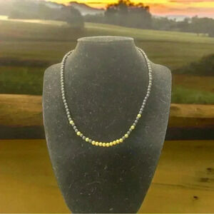 Cute black with gold beads 16” necklace
